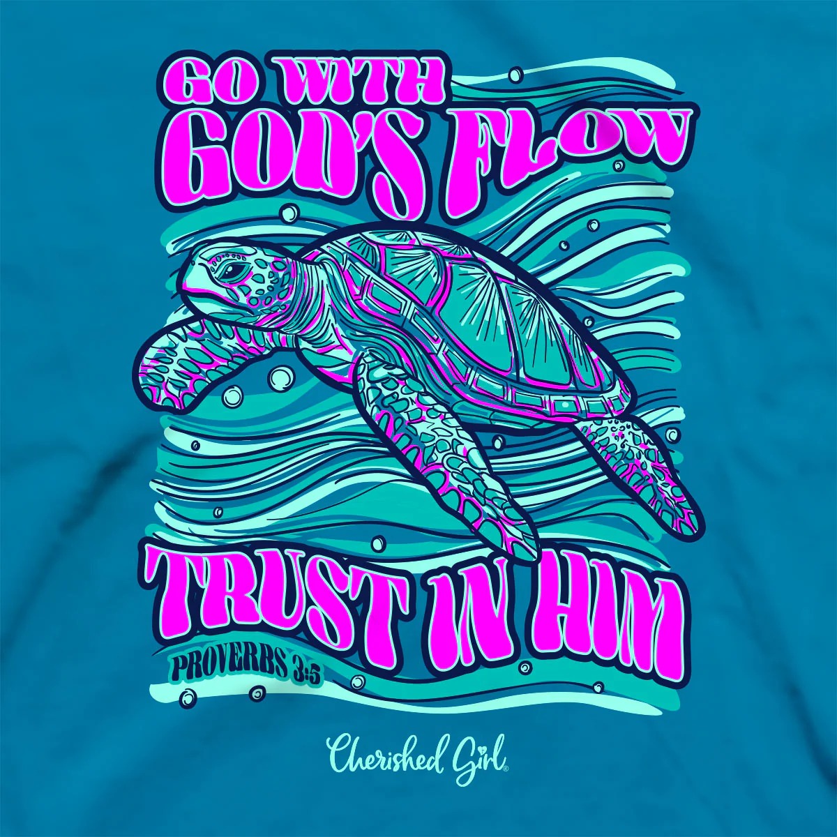 Cherished Girl Trust Turtle Faith T-Shirt - SimplyCuteTees
