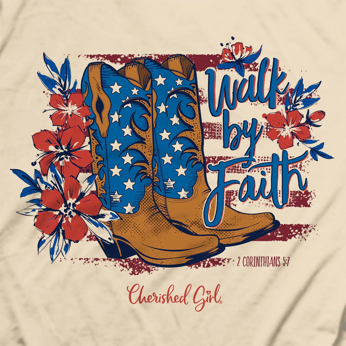 Cherished Girl Americana Boots Faith T-Shirt - SimplyCuteTees