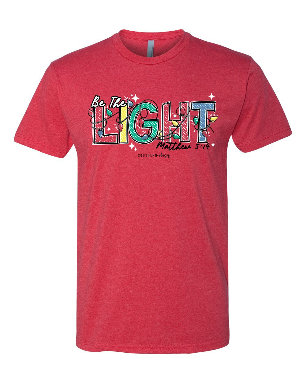 Southernology Christmas Be the Light Holiday Canvas T-Shirt
