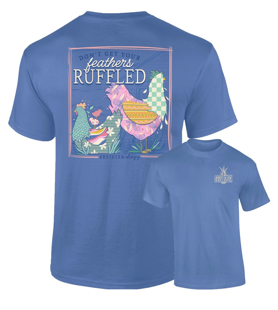 Southernology Feathers Ruffled Pattern Chickens Comfort Colors T-Shirt