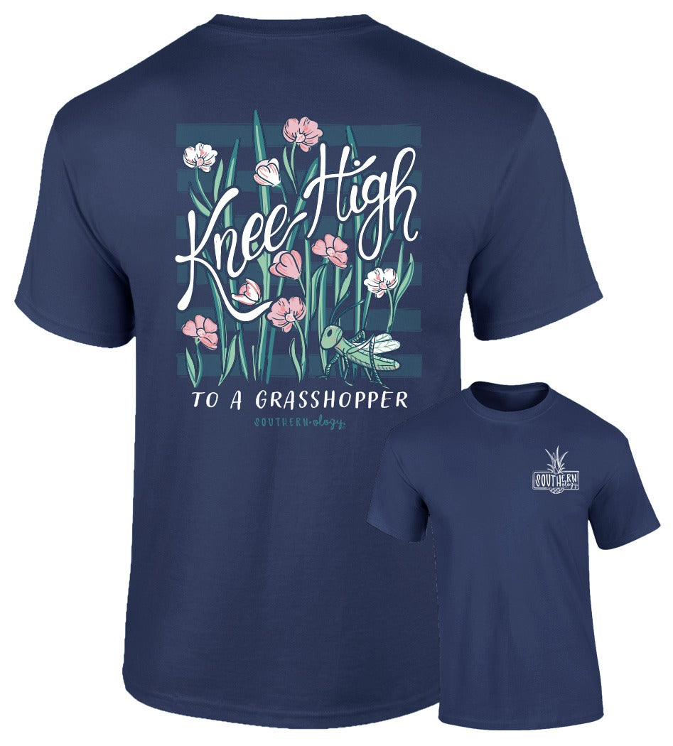 Southernology Floral Knee High Comfort Colors T-Shirt