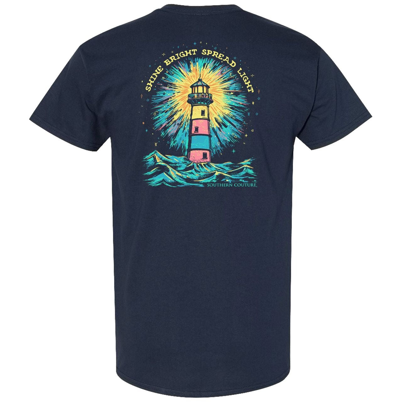 Southern Couture Classic Shine Bright Lighthouse T-Shirt - SimplyCuteTees