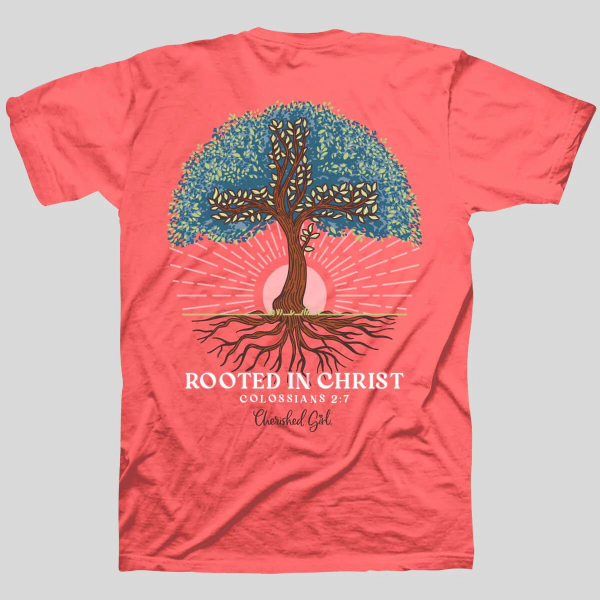 Cherished Girl Rooted In Christ Faith T-Shirt - SimplyCuteTees