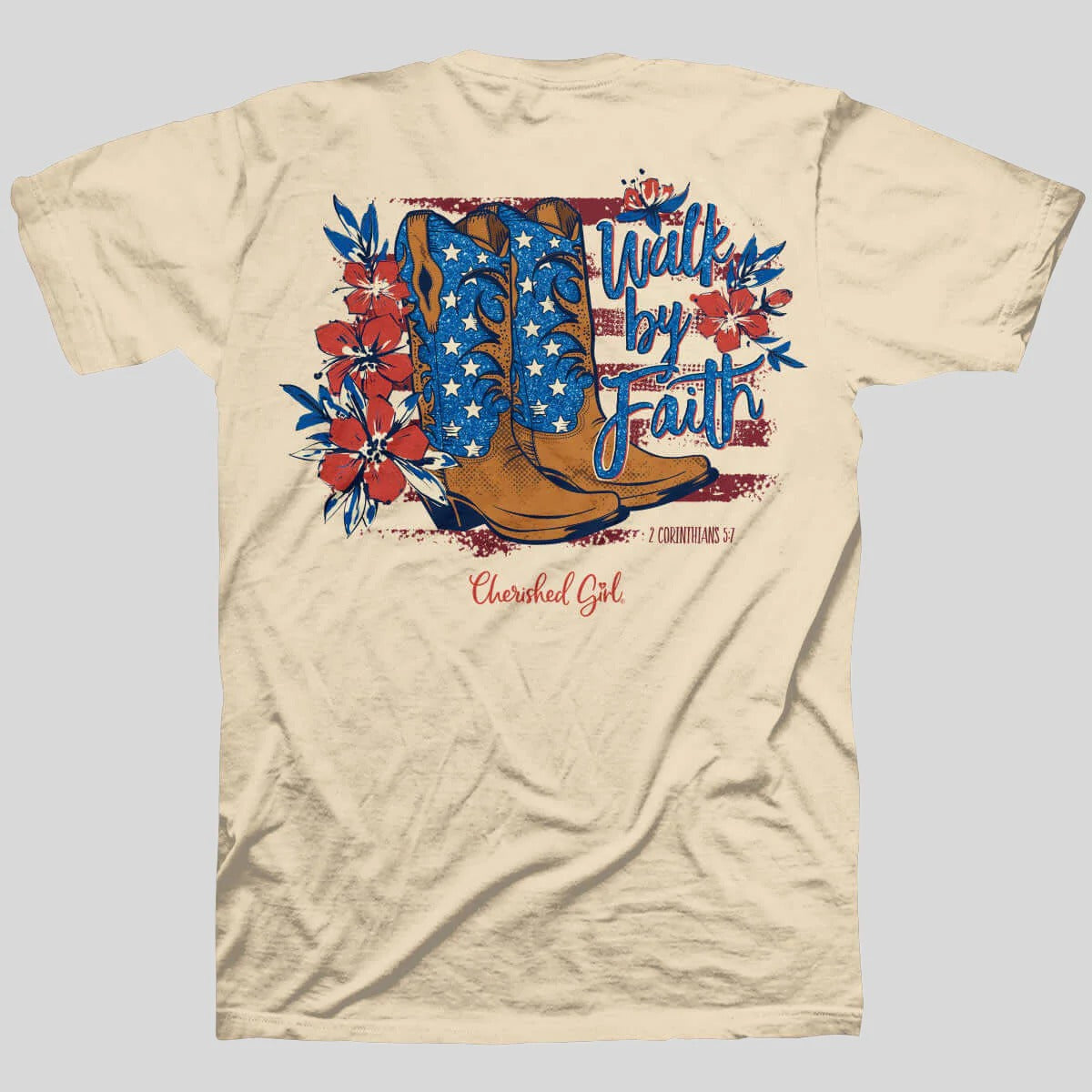 Cherished Girl Americana Boots Faith T-Shirt - SimplyCuteTees