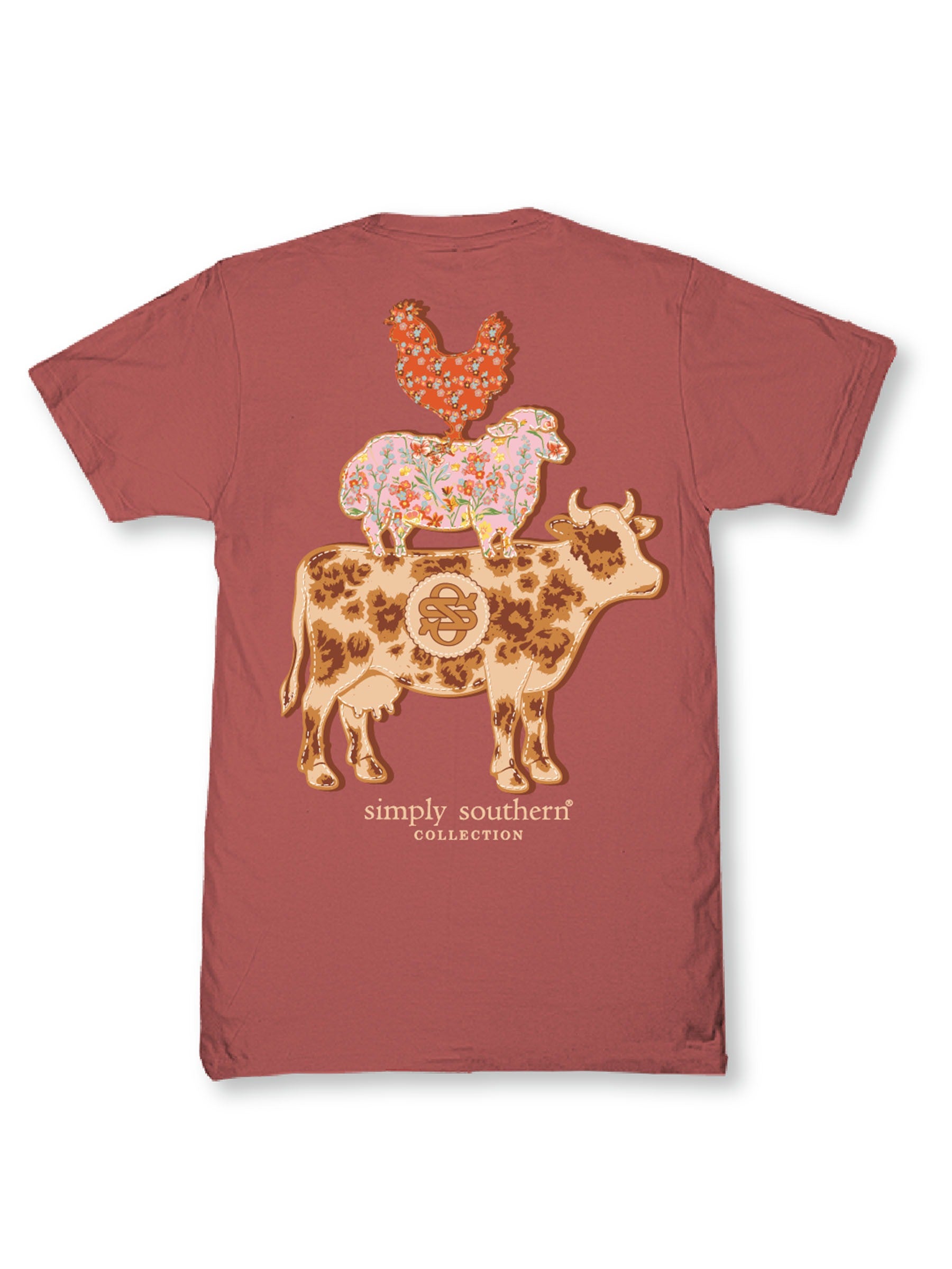 Simply Southern Farm Patterns Maple T-Shirt