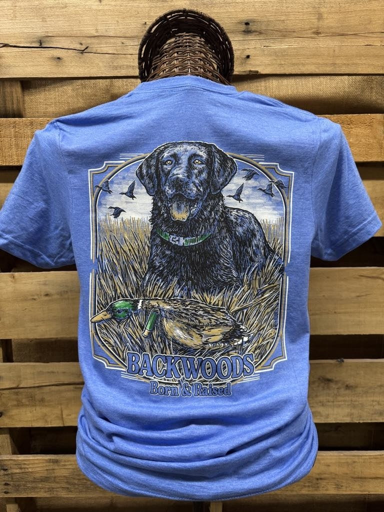 Backwoods Born &amp; Raised Lab Dog Soft Style T-Shirt