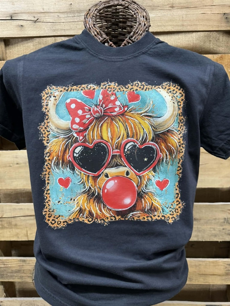 Southern Chics Bubble Love Cow Comfort Colors T-Shirt - SimplyCuteTees