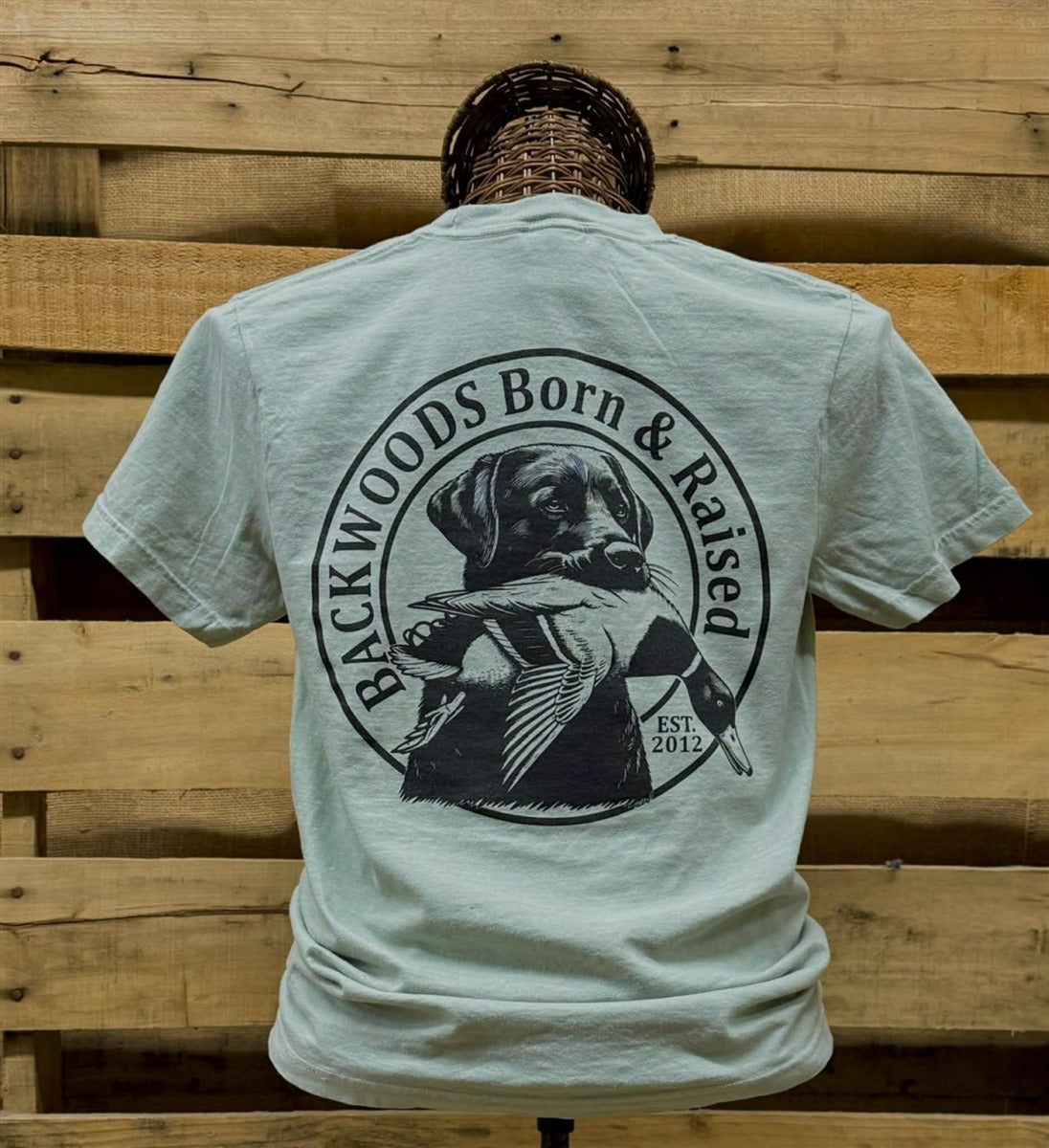 Backwoods Born &amp; Raised Lab Duck Comfort Colors Unisex T-Shirt