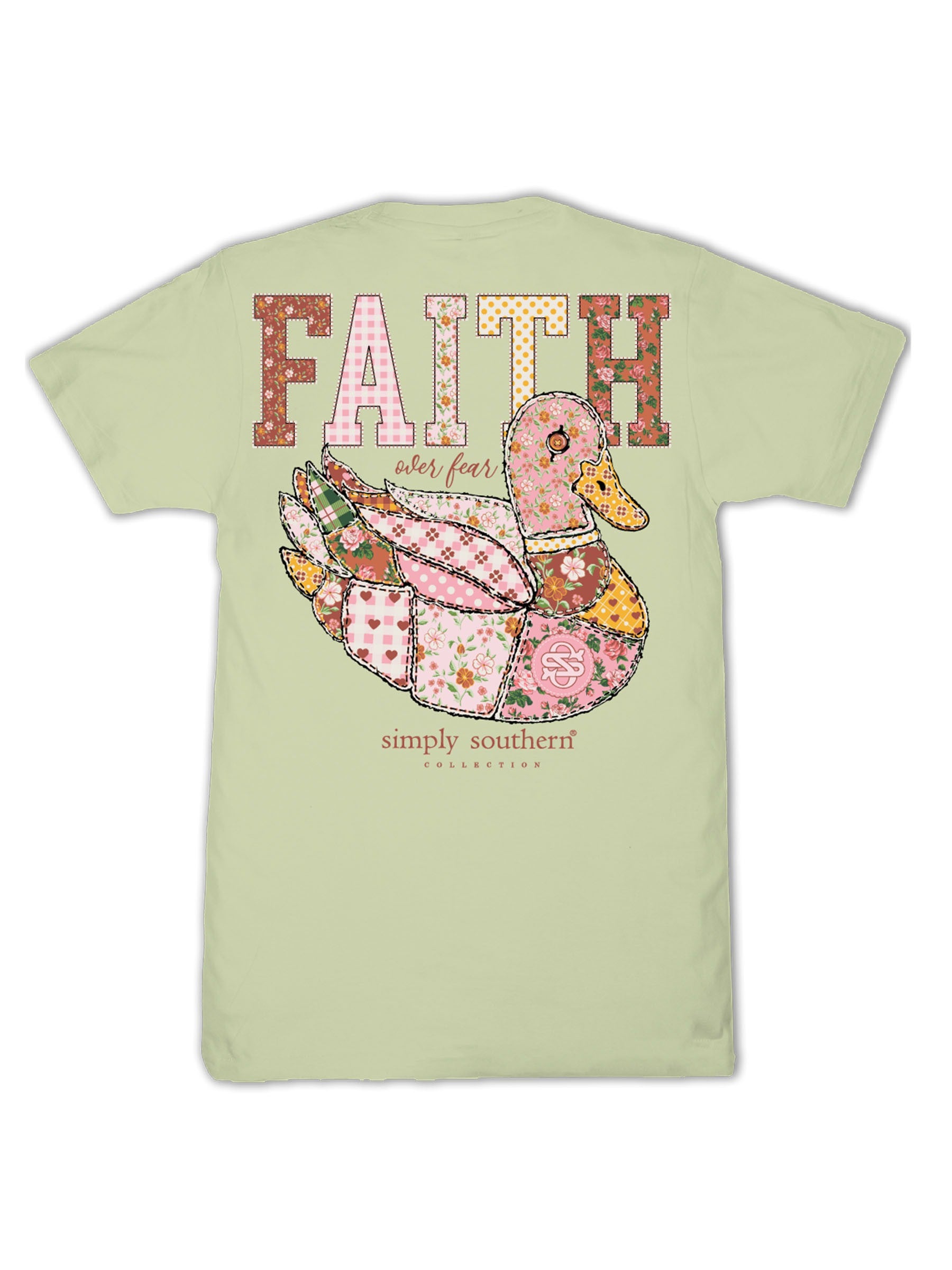 Simply Southern Stitched Pattern Duck Faith Fern T-Shirt