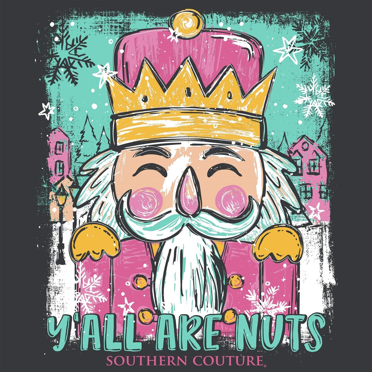 Southern Couture Classic Yall Are Nuts Holiday Long Sleeve T-Shirt