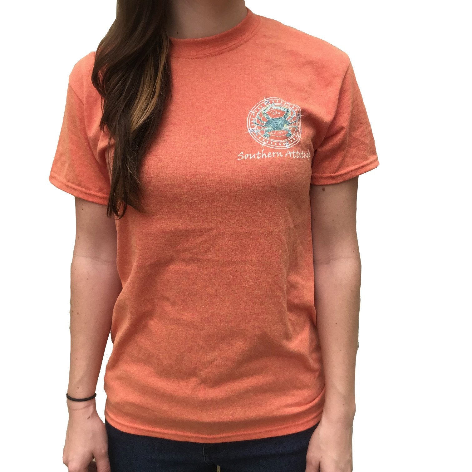 Southern Attitude Crab Compass Sunset Unisex T-Shirt - SimplyCuteTees