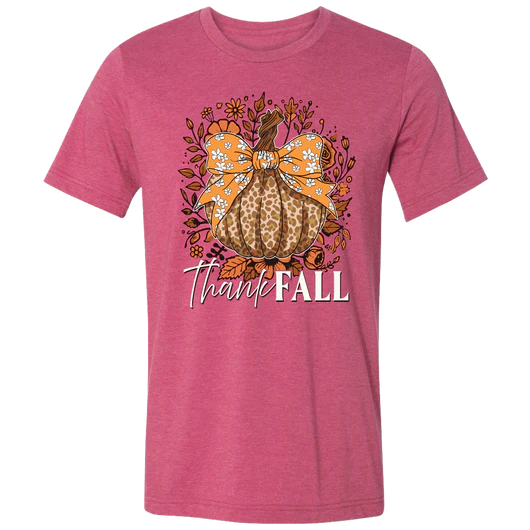 Girlie Girl Lulu Mac Pumpkin Flower Fall Canvas T-Shirt - SimplyCuteTees