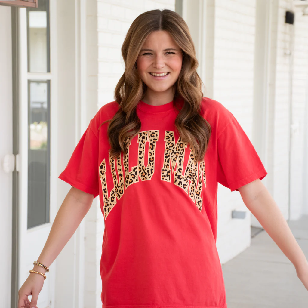 Girlie Girl Lulu Mac Leopard Comfort Colors T-Shirt