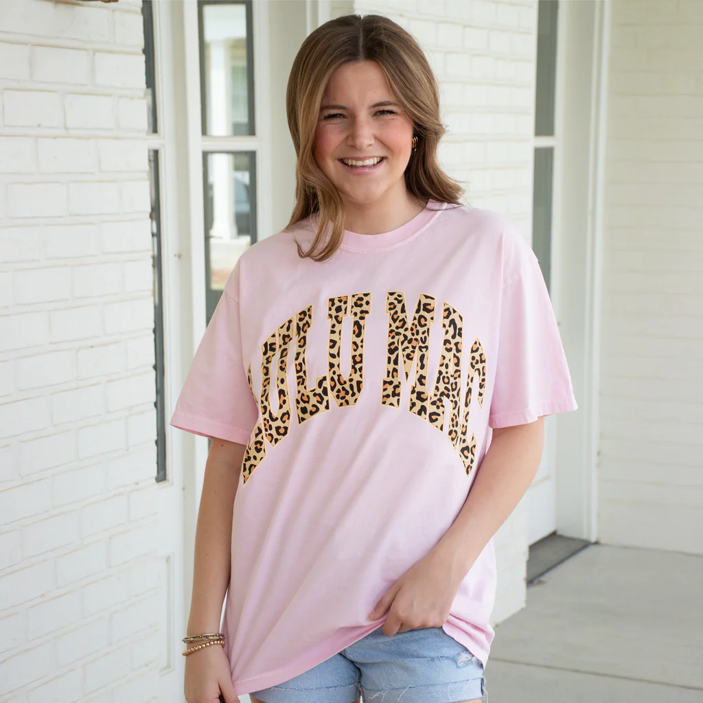 Girlie Girl Lulu Mac Leopard Comfort Colors T-Shirt