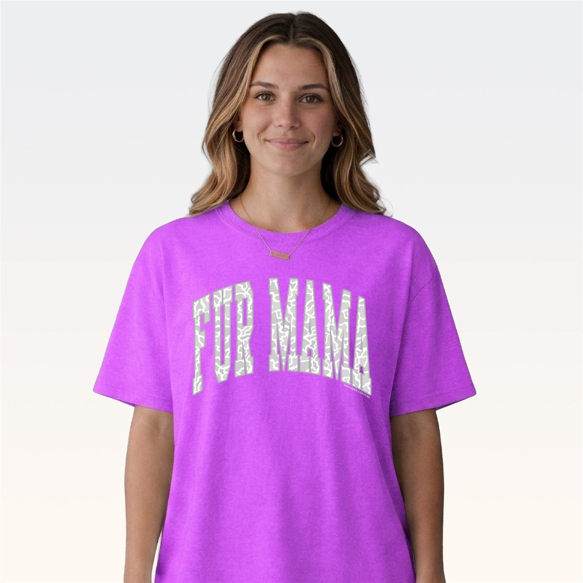 Southern Couture Camo Fur Mama Comfort Colors T-Shirt