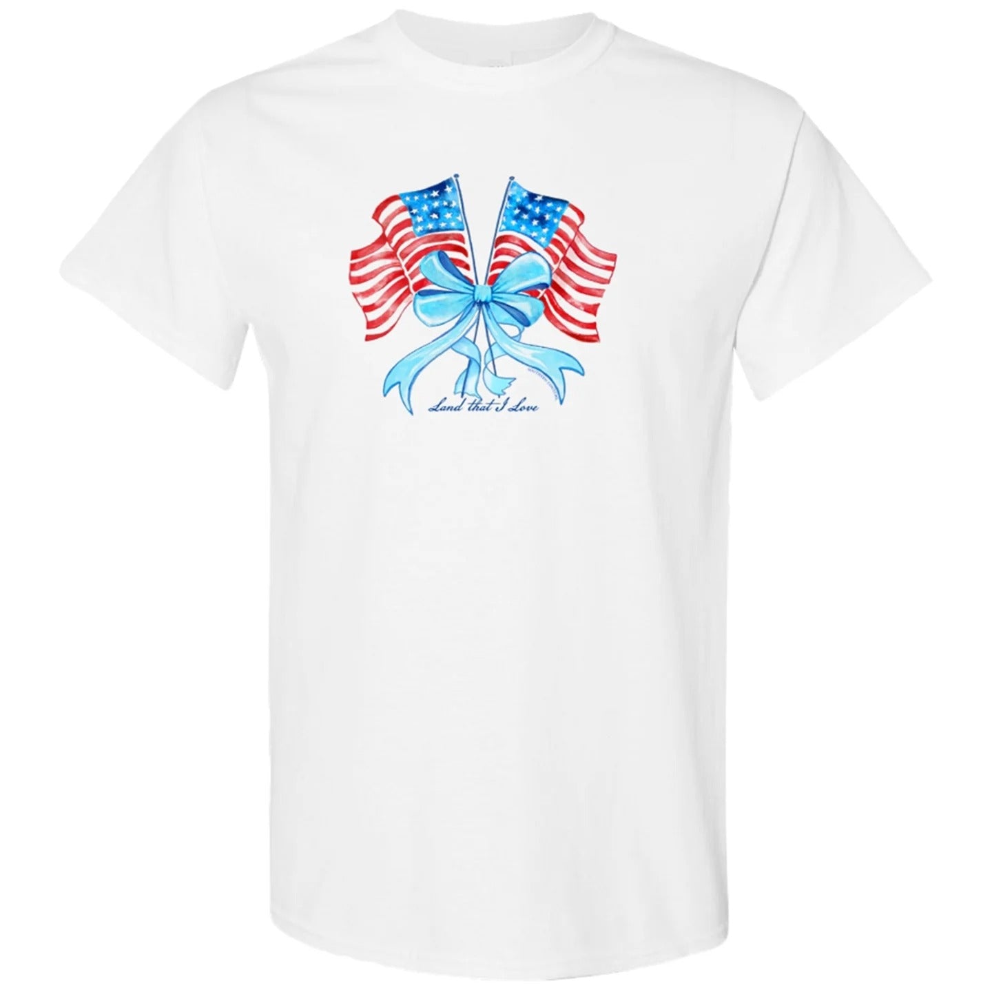 Southern Couture Soft USA Land That I Love Flags T-Shirt