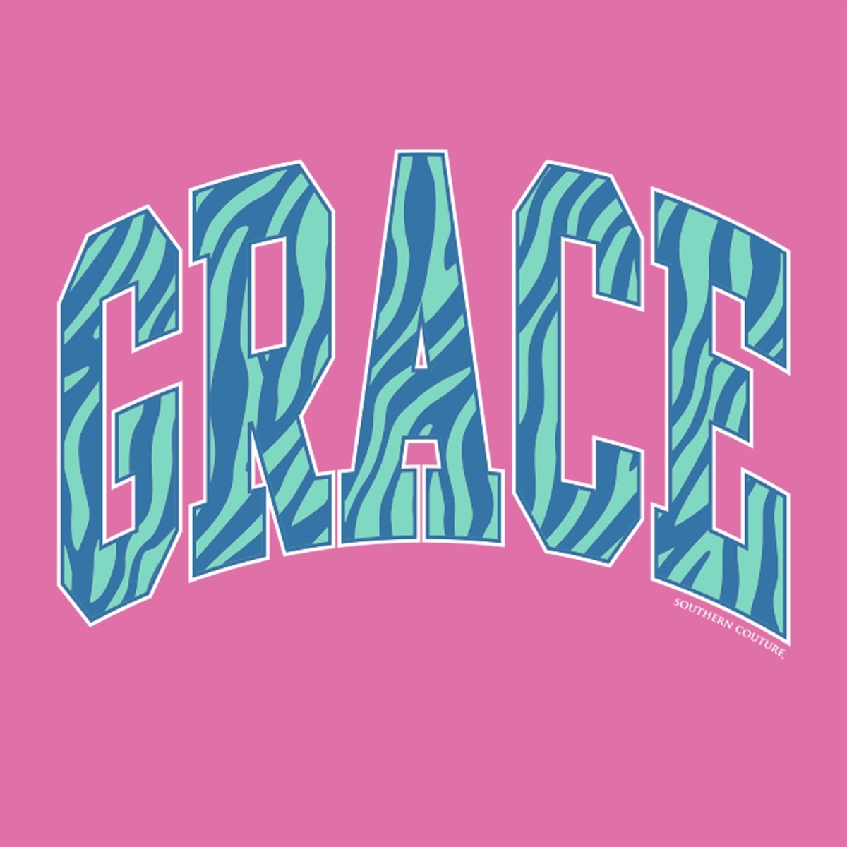 Southern Couture Zebra Print Grace Comfort Colors T-Shirt