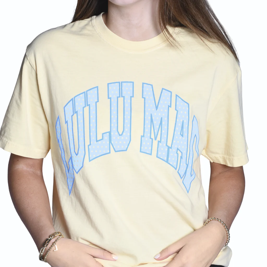 Girlie Girl Lulu Mac Polka Dot Comfort Colors T-Shirt - SimplyCuteTees