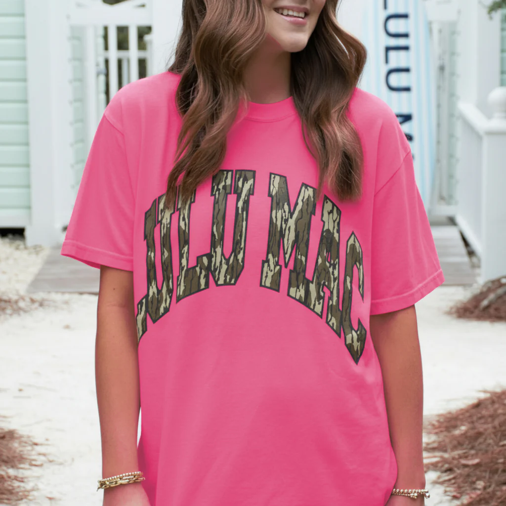 Girlie Girl Lulu Mac Mossy Oak Camo Bottomland Comfort Colors T-Shirt