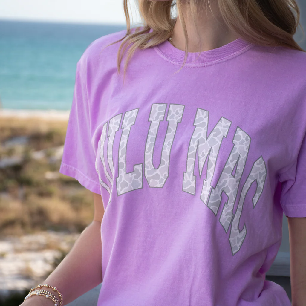 Girlie Girl Lulu Mac Grey Camo Comfort Colors T-Shirt