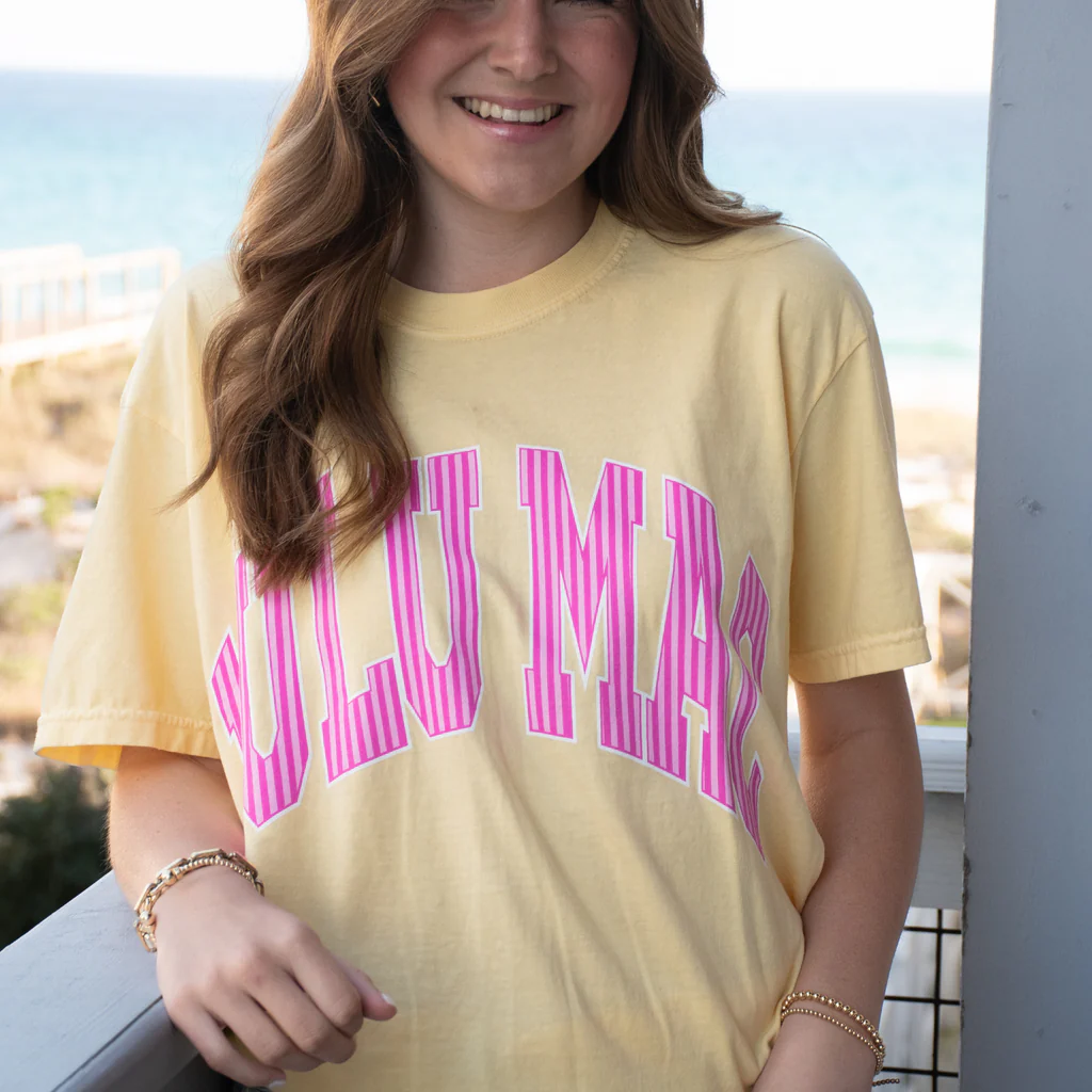 Girlie Girl Lulu Mac Stripe Comfort Colors T-Shirt