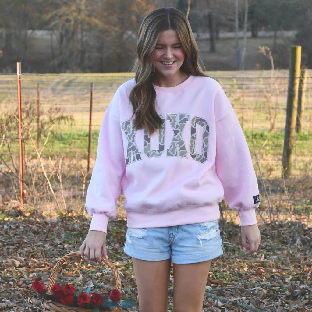 Girlie Girl Lulu Mac XOXO Cozy Sweatshirt - SimplyCuteTees
