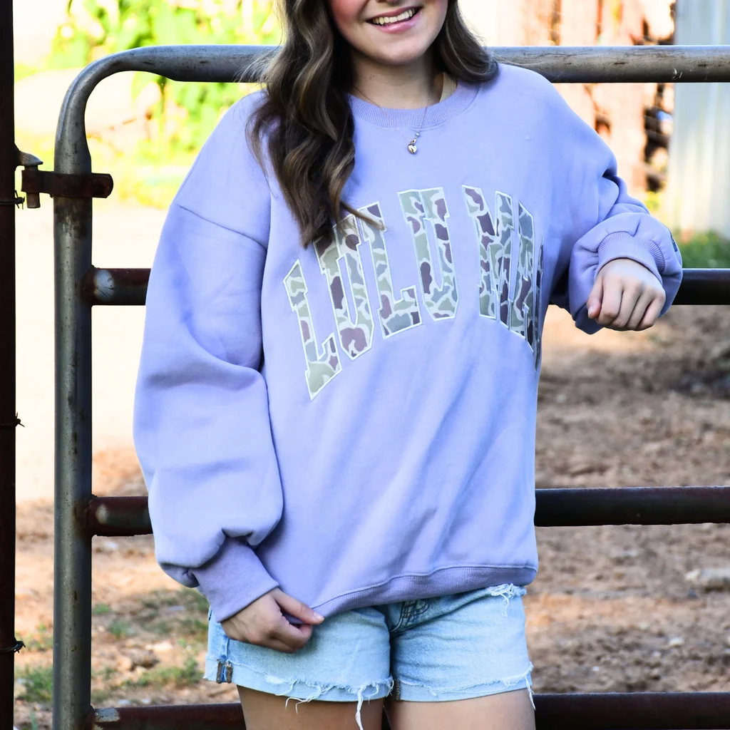 Girlie Girl Lulu Mac Camo Cozy Sweatshirt