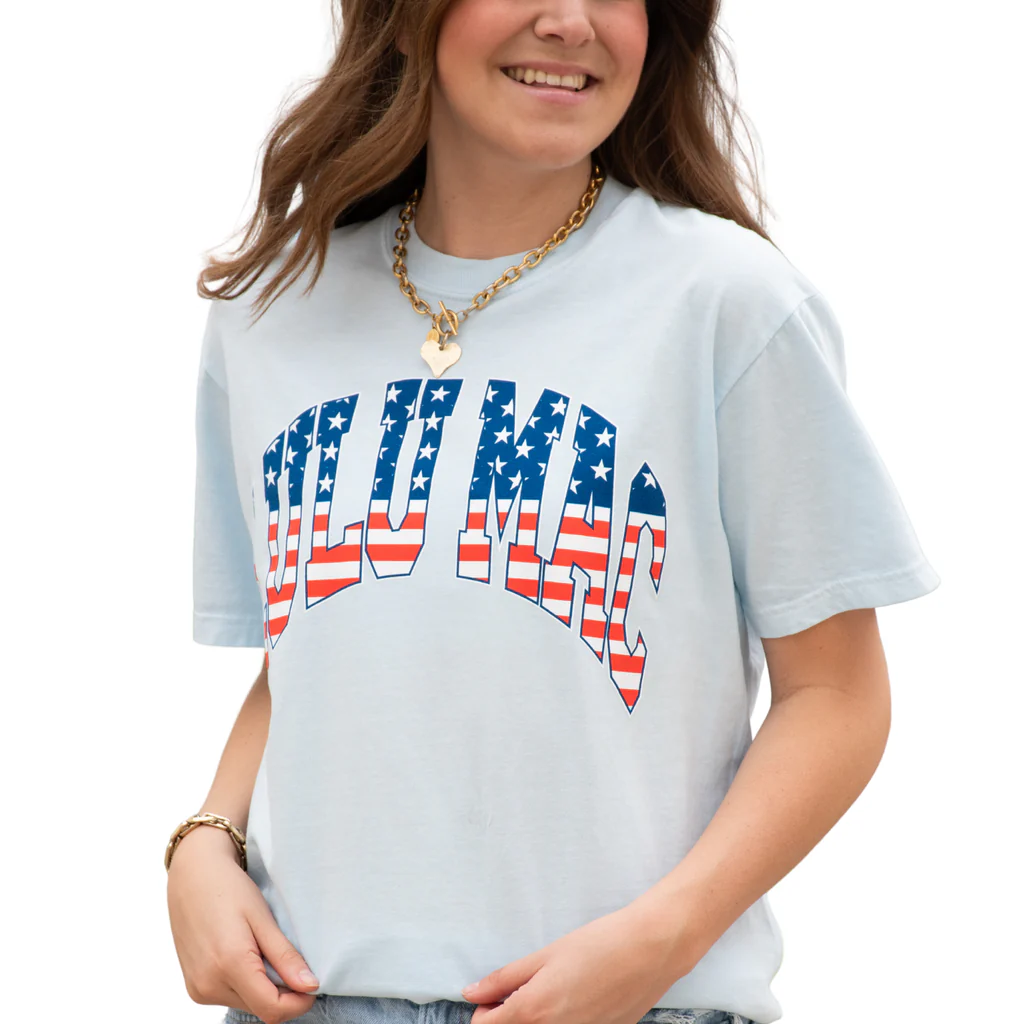 Girlie Girl Lulu Mac USA Stars Comfort Colors T-Shirt