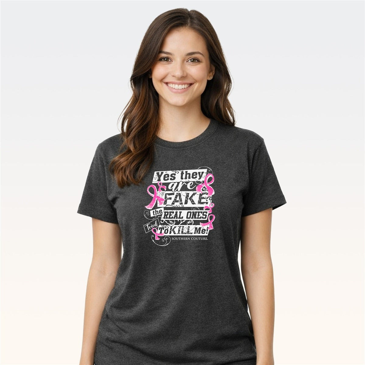 Southern Couture Soft The Real Ones Breast Cancer T-Shirt