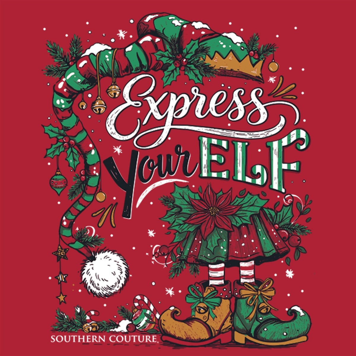 Southern Couture Classic Express Your Elf Holiday T-Shirt