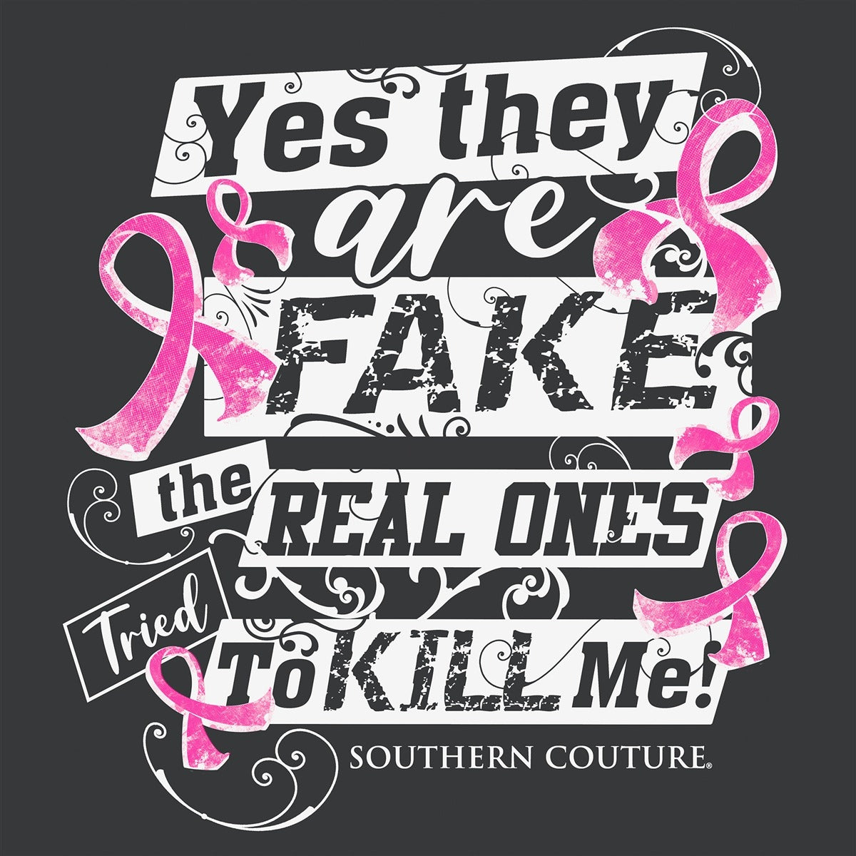 Southern Couture Soft The Real Ones Breast Cancer T-Shirt