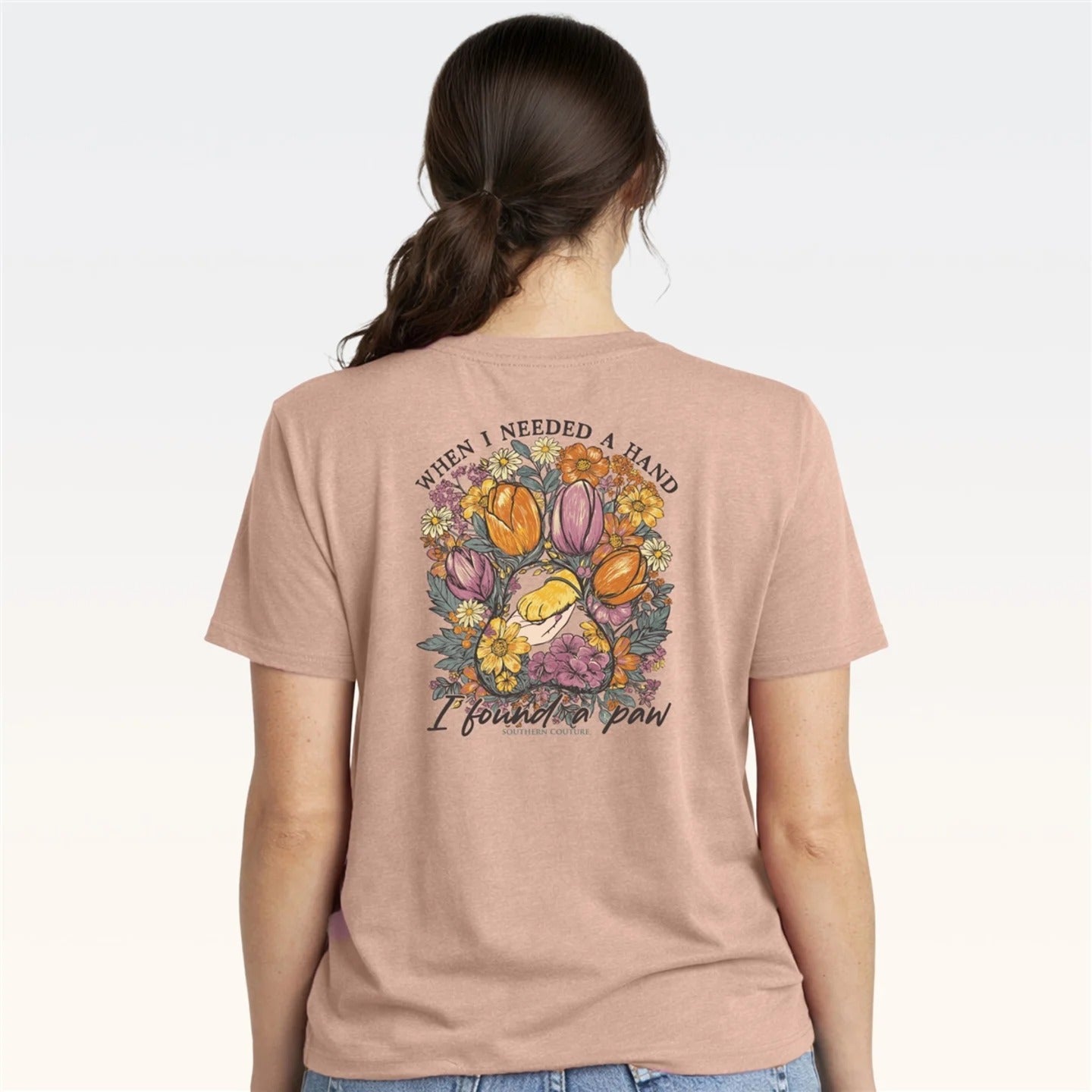 Southern Couture Classic I Found A Paw Dusty Rose T-Shirt