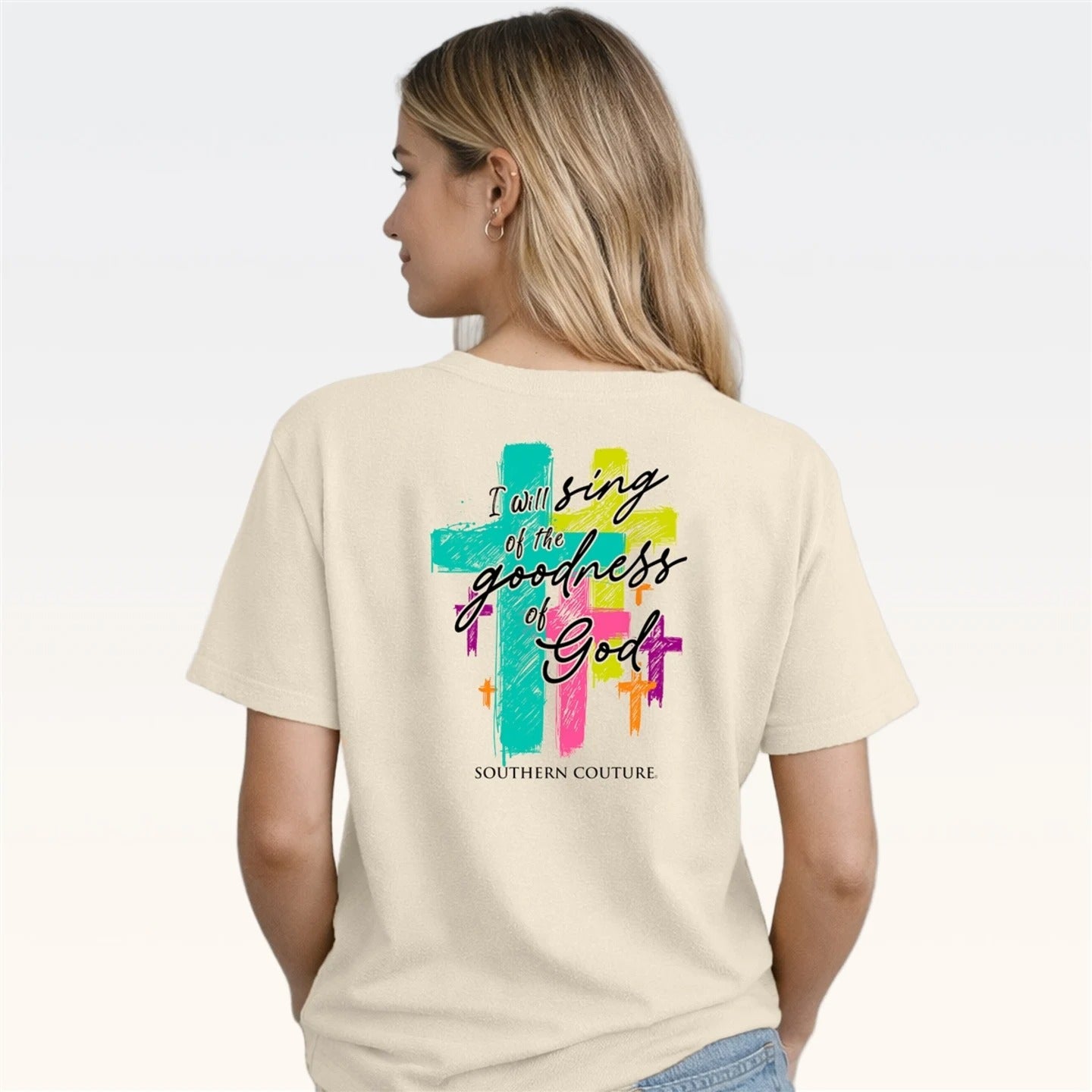 Southern Couture Classic Goodness Of God Natural T-Shirt