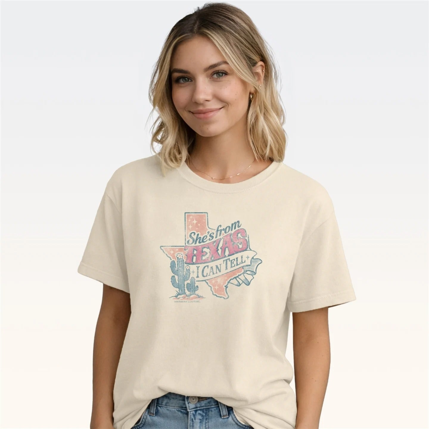 Southern Couture Soft Shes From Texas Natural T-Shirt