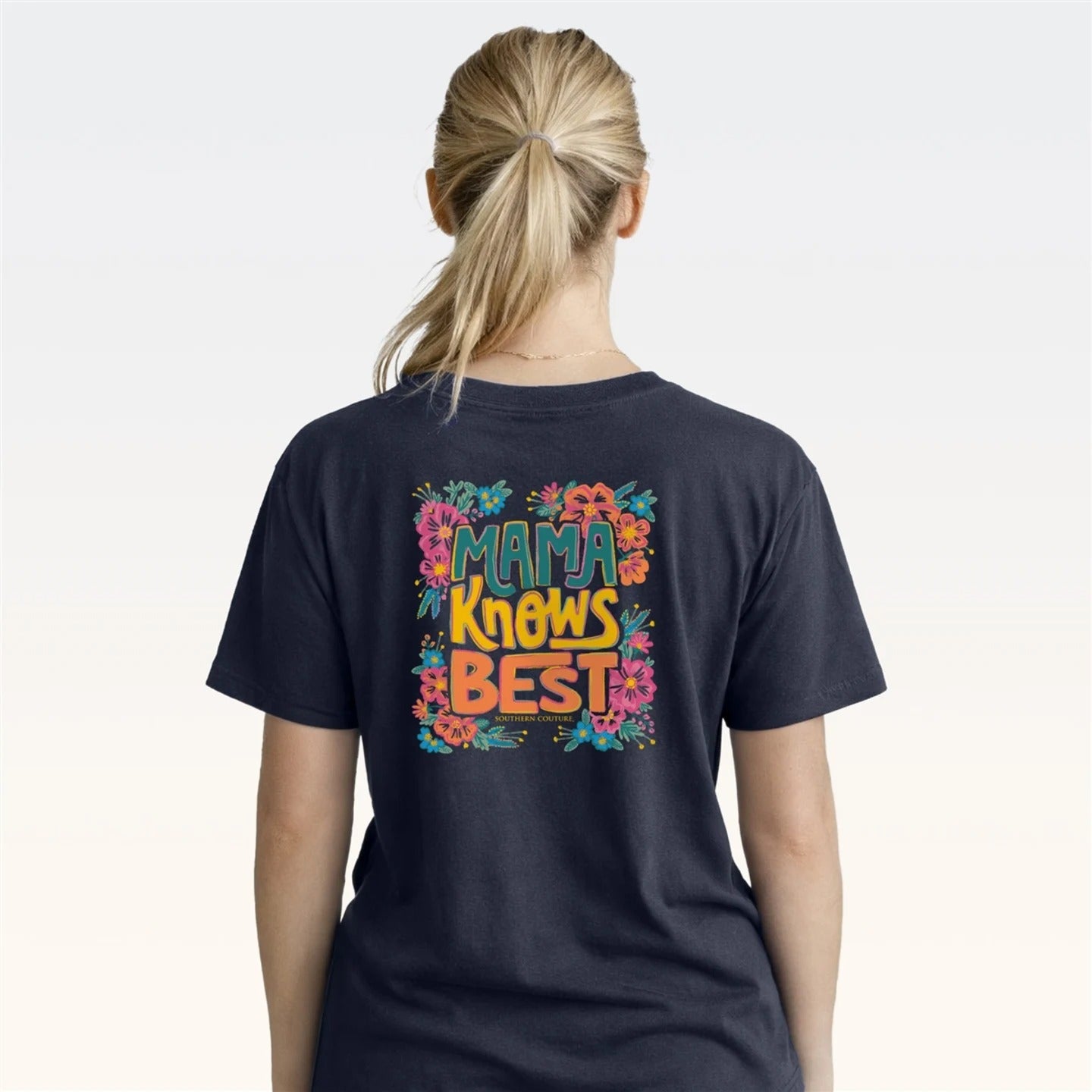 Southern Couture Classic Mama Knows Best Navy T-Shirt