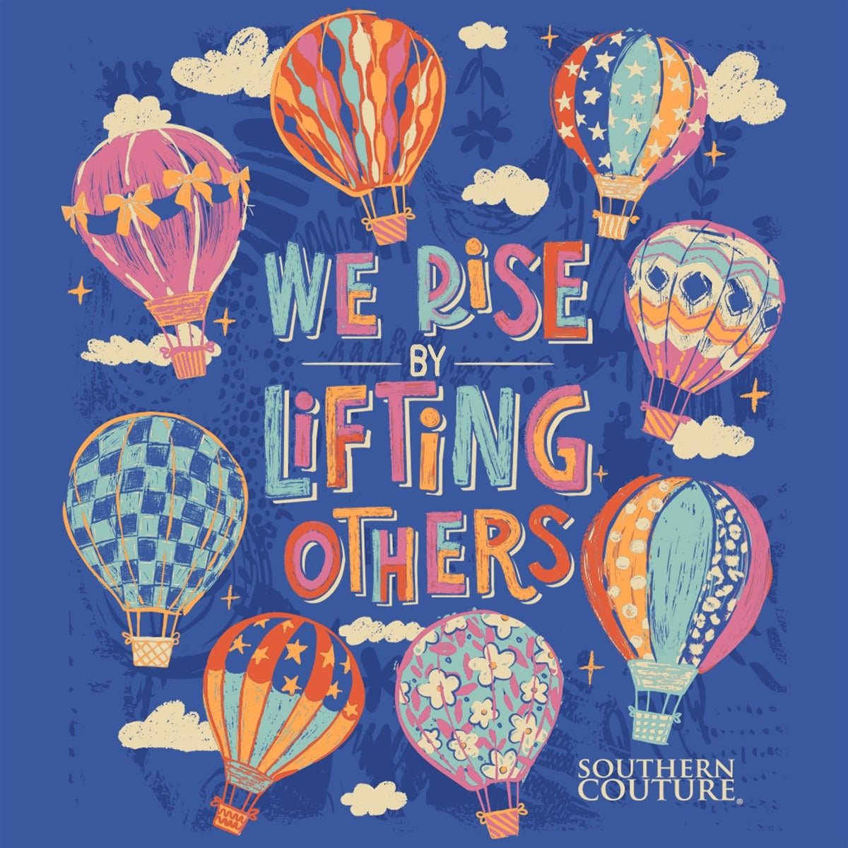 Southern Couture Classic We Rise Balloons Royal T-Shirt