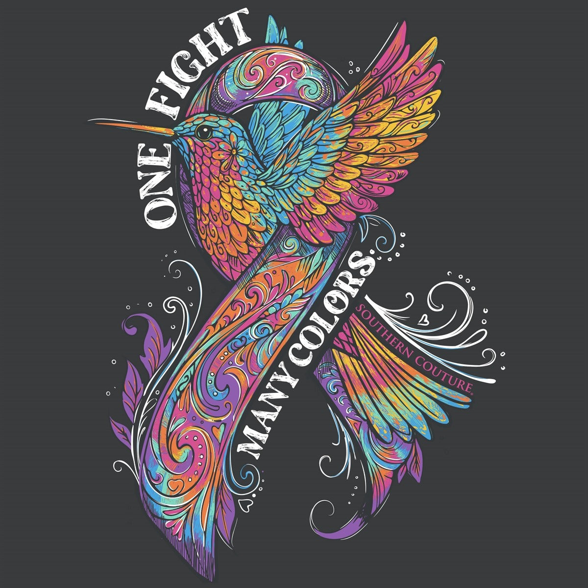 Southern Couture Classic One Fight Many Colors Cancer T-Shirt