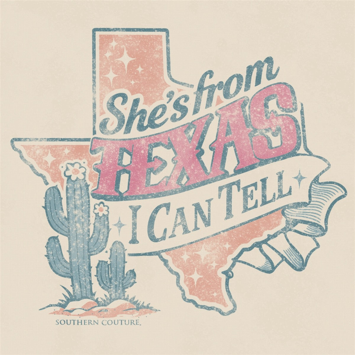 Southern Couture Soft Shes From Texas Natural T-Shirt