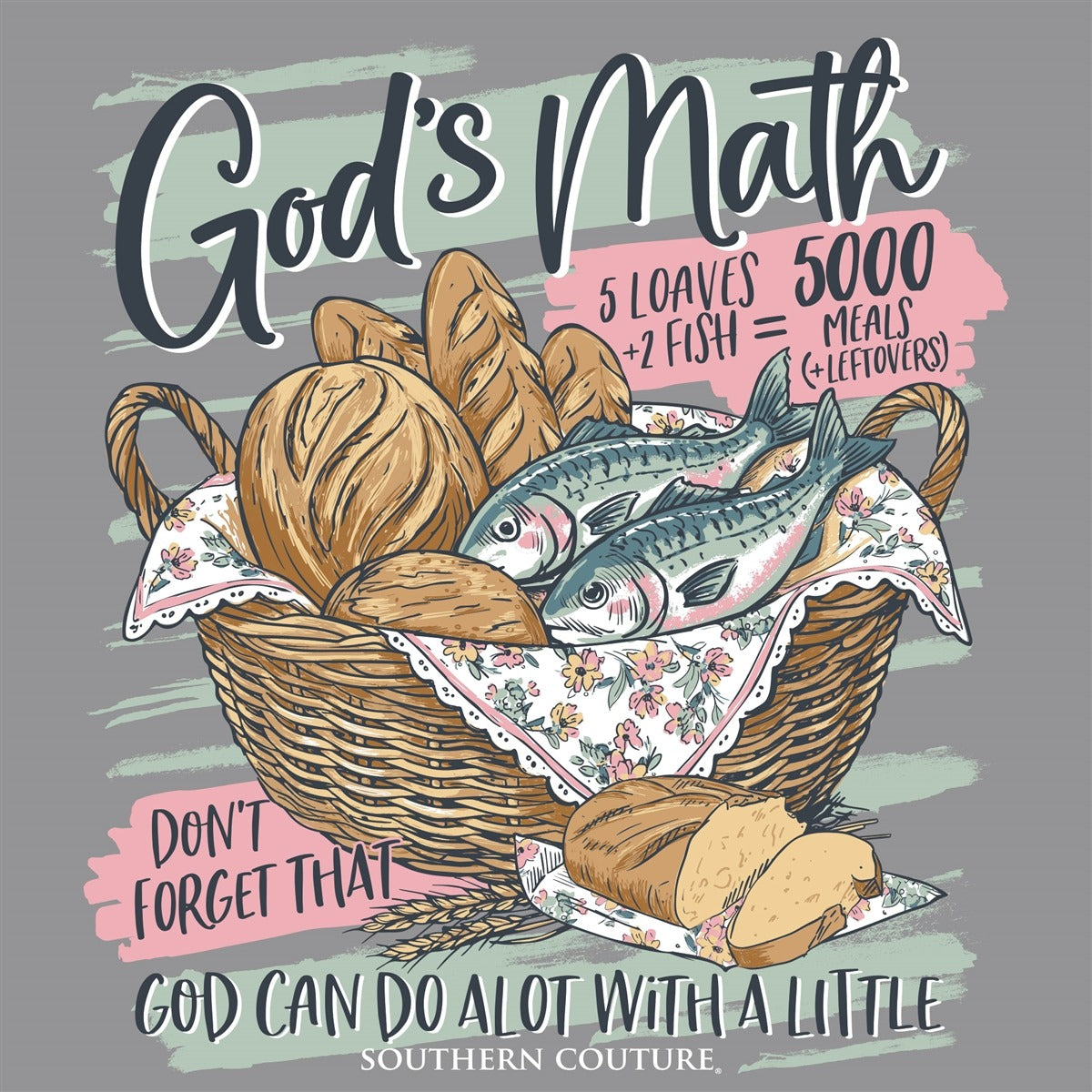 Southern Couture Classic Gods Math Gravel T-Shirt