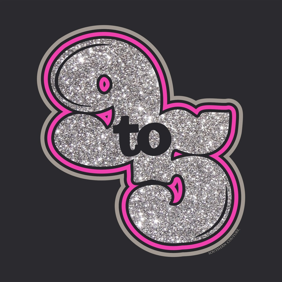 Southern Couture Soft 9 to 5 Glitter Dolly T-Shirt