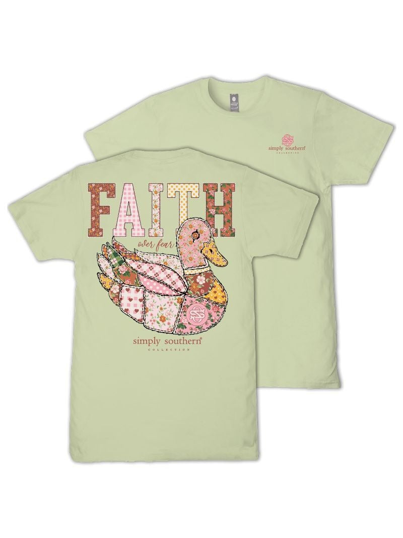 Simply Southern Stitched Pattern Duck Faith Fern T-Shirt