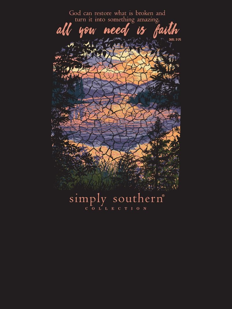 Simply Southern Amazing Need Faith Black T-Shirt