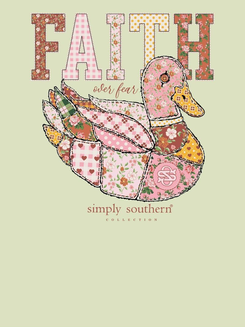 Simply Southern Stitched Pattern Duck Faith Fern T-Shirt