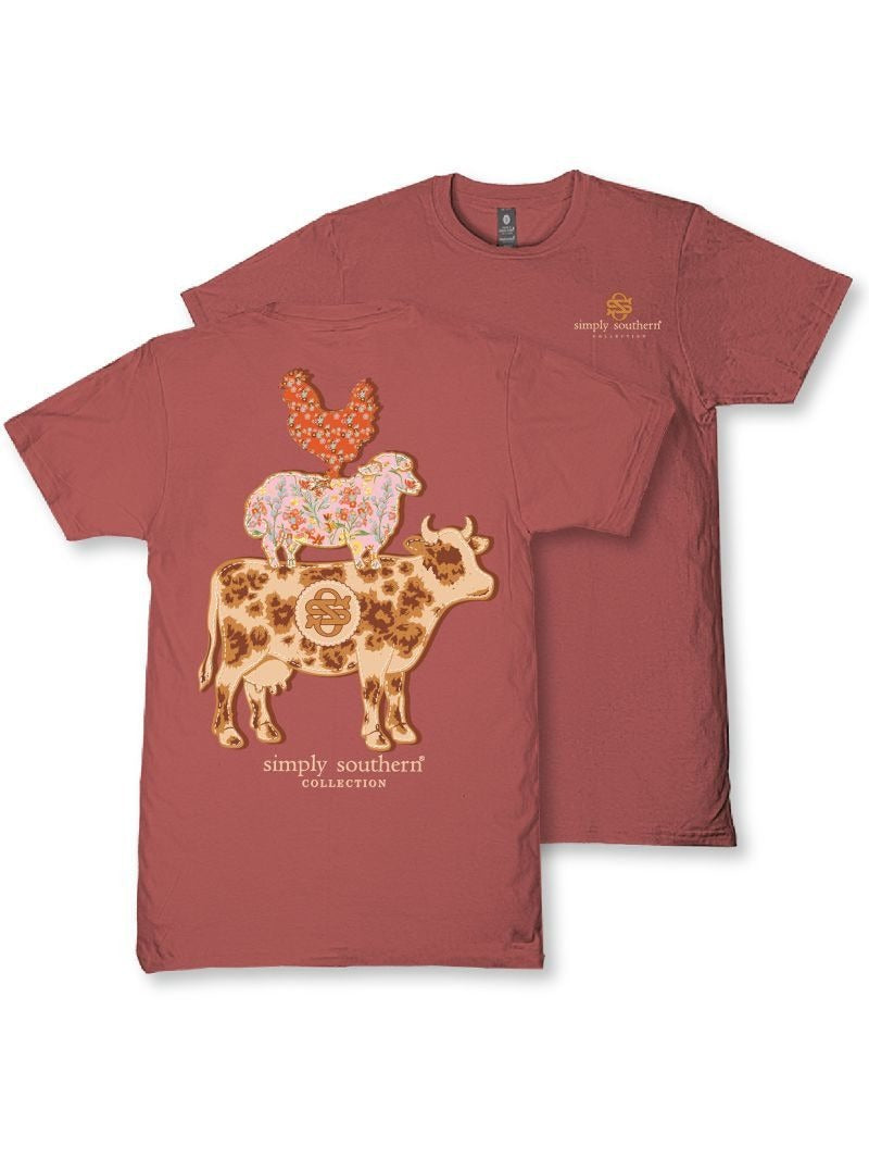 Simply Southern Farm Patterns Maple T-Shirt