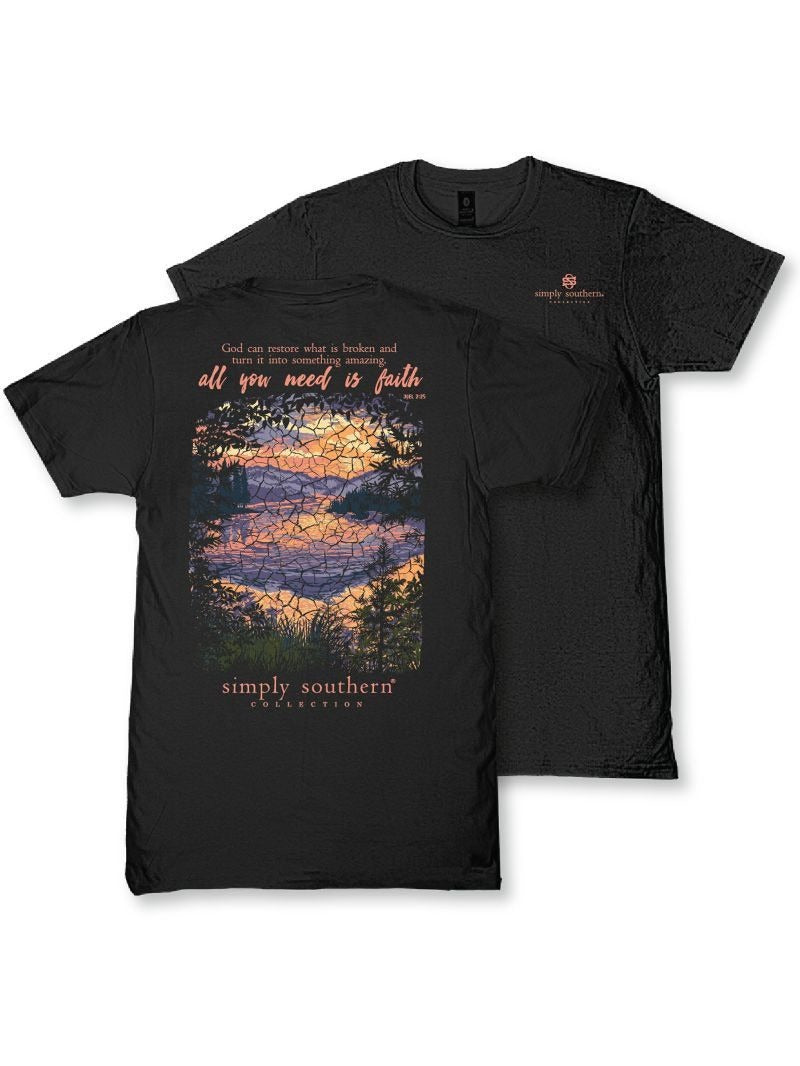 Simply Southern Amazing Need Faith Black T-Shirt