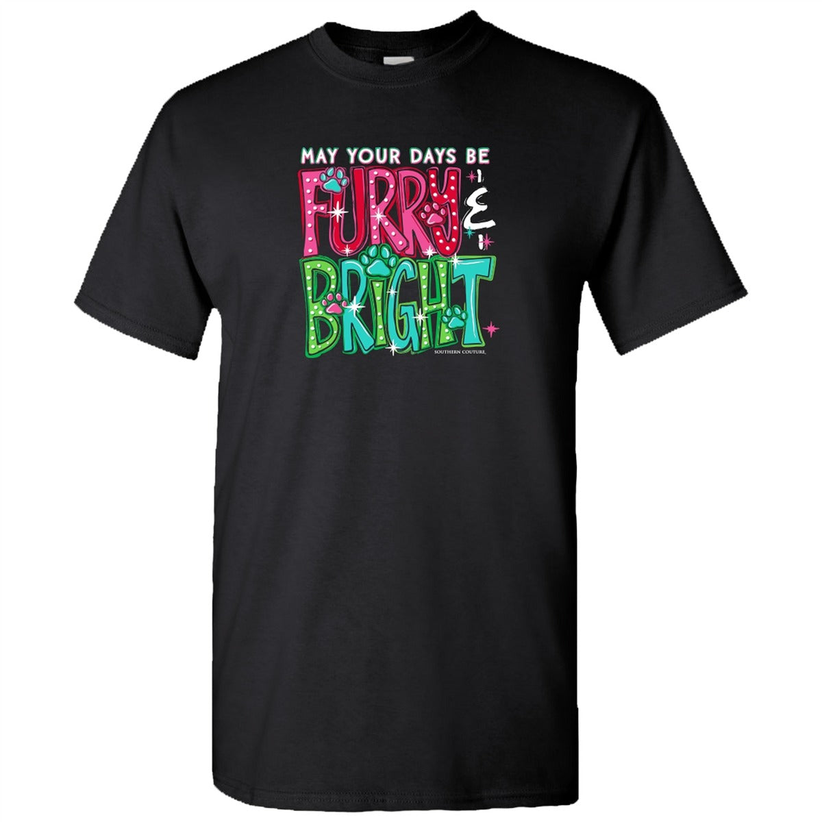 Southern Couture Soft May Your Days Be Furry Holiday T-Shirt