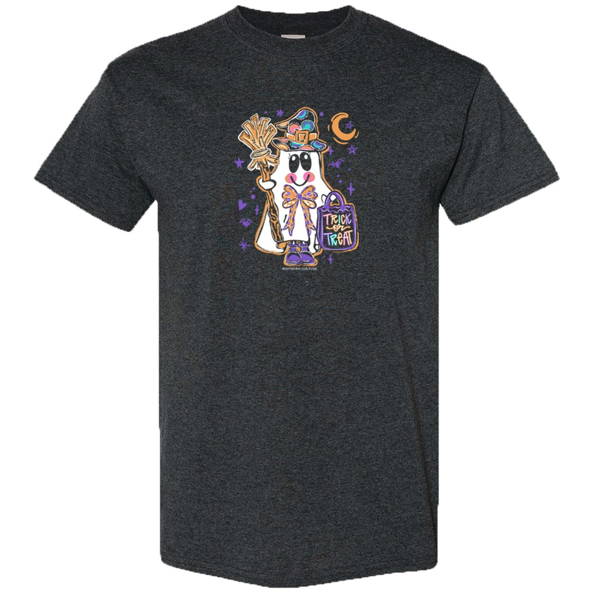 Southern Couture Soft Trick Or Treat Ghost Fall T-Shirt - SimplyCuteTees