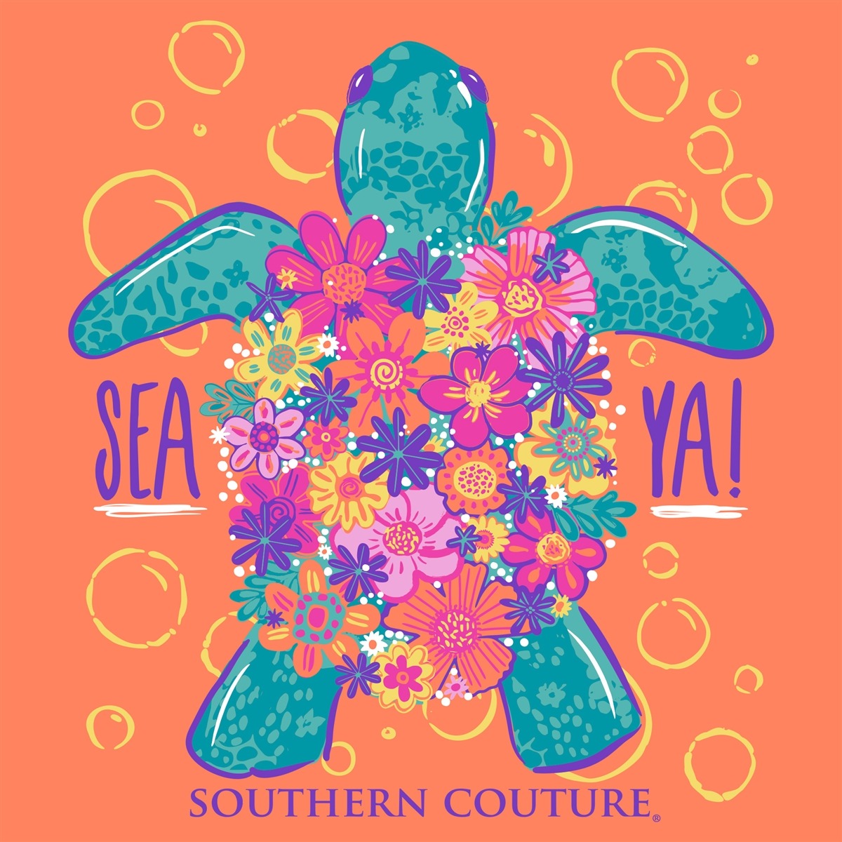 Southern Couture Sea Ya Turtle Comfort Colors T-Shirt