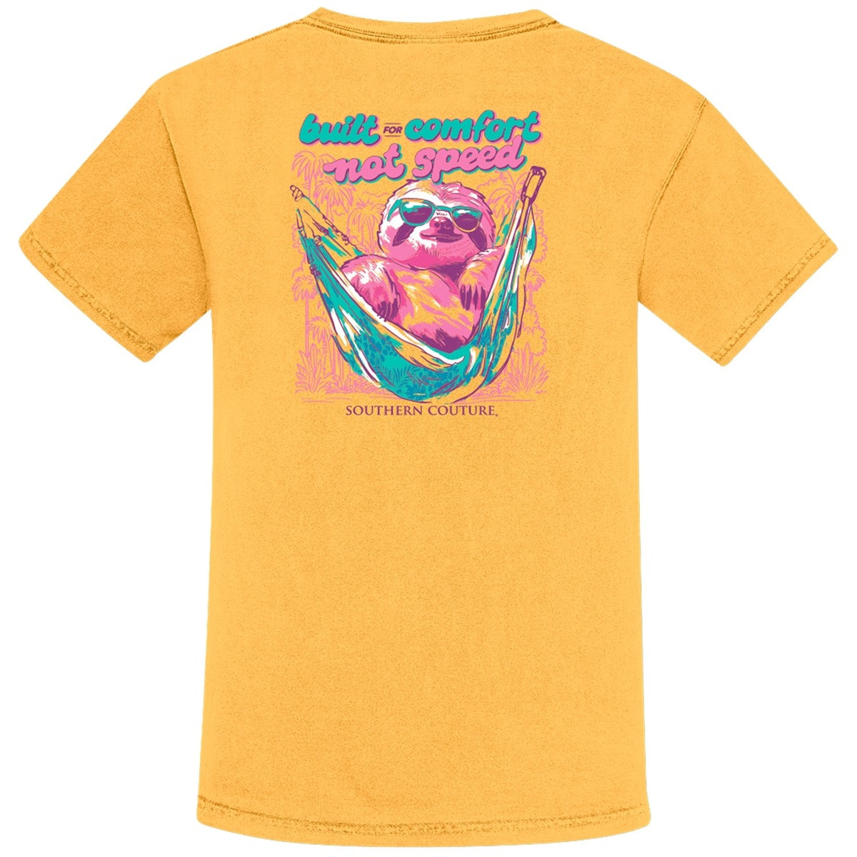 Southern Couture Sloth Built For Comfort Colors T-Shirt