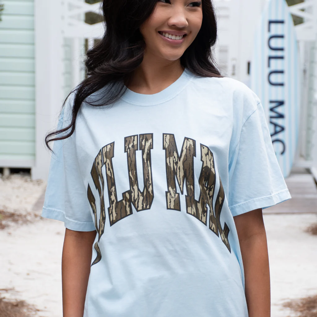 Girlie Girl Lulu Mac Mossy Oak Camo Bottomland Comfort Colors T-Shirt - SimplyCuteTees
